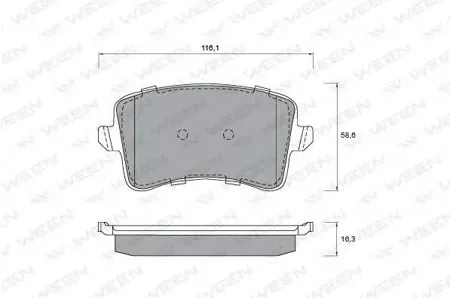 WEEN 1511198 Колодки торм. VAG A4A5 10- задние