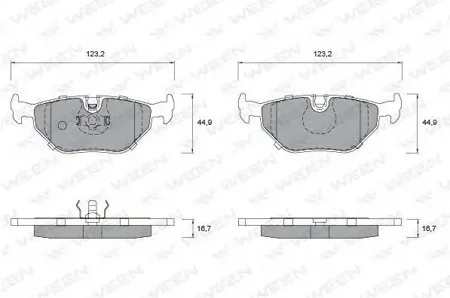 WEEN 1511200 Колодки торм. BMW 3 series (E30.E36)5 series (E34)7 series (E32) 82- задние