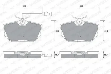 WEEN 1511209 Колодки торм.