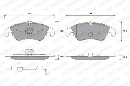 WEEN 1511259 Колодки торм.передние VAG A4A5Q5 07-