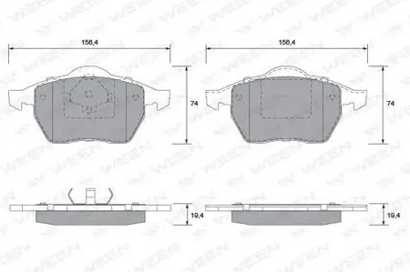 WEEN 1511285 Колодки торм.передние Ford Galaxy , VW Sharan