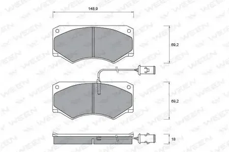 WEEN 1511303 Колодки торм. Mercedes G-class W460W463 79- передние