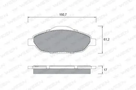 WEEN 1511326 Колодки торм.передние Peugeot 308, 3008, 408
