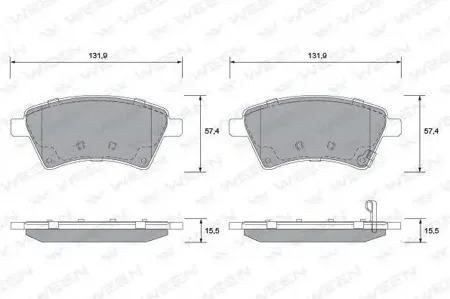 WEEN 1511928 Колодки торм.передние Suzuki SX4, Fiat Sedici