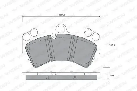 WEEN 1511938 Колодки торм.передние Audi Q7 (4L), Porsche Cayenne (955), VW Touareg (7LA,7L6,7L7)
