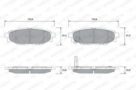 WEEN 1512336 Колодки торм.задние