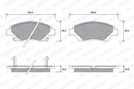 WEEN 1512568 Колодки торм.передние