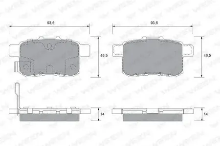 WEEN 1512569 Колодки торм.задние Accord седан VIII