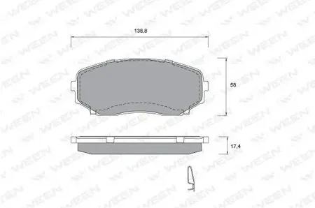 WEEN 1512573 Колодки торм. Mazda CX-7 (ER)CX-9 (TB) 06- передние