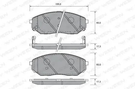WEEN 1512580 Колодки торм.передние