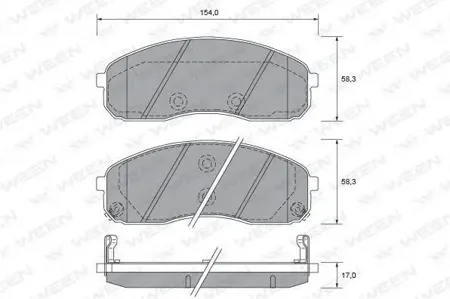 WEEN 1512593 Колодки торм.передние