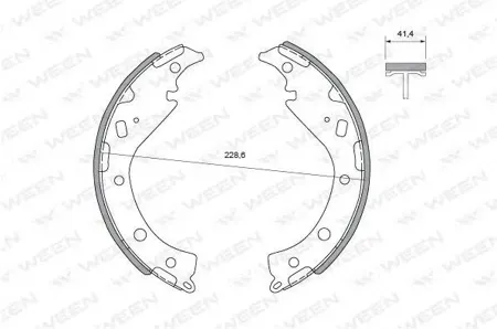WEEN 1520004 Колодки торм.барабанные задние Toyota RAV 4 II 1,8 2,0
