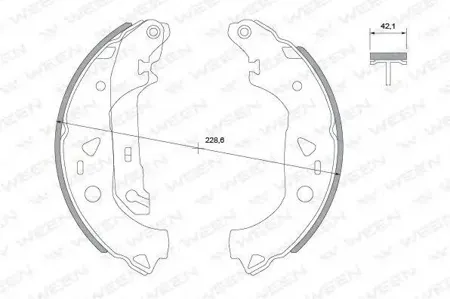WEEN 1522009 Колодки торм.барабанные Ford Focus II