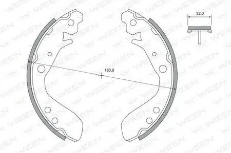 WEEN 1522459 Колодки торм.барабанные задние Honda JAZZ II