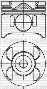 YENMAK 3104692000 Поршень комплект Mercedes OM 646.986 E4 88109129150 PS( std ) 88.01 мм (на 1 цилиндр) (мин. 4 шт.)