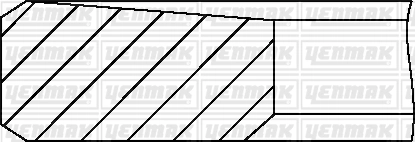 YENMAK 9109843050 кольца поршневые d91.6 2.5x2x4 +0.50 Mitsubishi Pajero/Space Gear 2.5TD 4D56T 86>