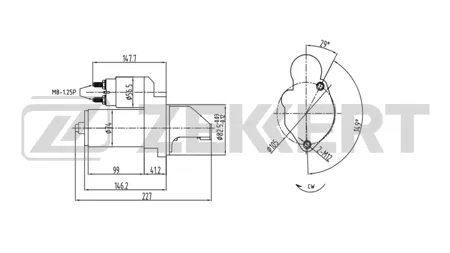 ZEKKERT AN1002 Стартер VW Passat B5 96-, Audi A4 I,II 94-, A6 I,II 94-, 100 III,IV 84-, 80 II-V 72-