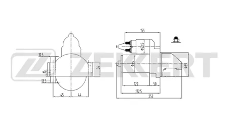 ZEKKERT AN1036 Стартер Ford Transit VII 11-