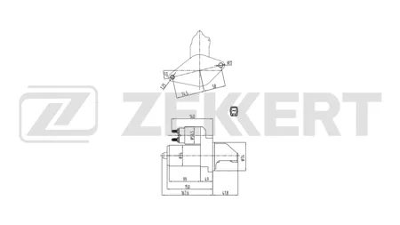 ZEKKERT AN1093 Стартер Toyota Corolla (E110) 97-, Avensis (T220) 97-, Carina E (T190) 92-