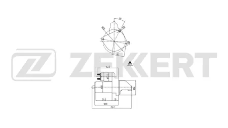 ZEKKERT AN1096 Стартер Iveco Daily III-VI 00-, Massif 08-