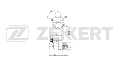 ZEKKERT AN1103 Стартер Subaru Forester (SF, SG, SH) 97-, Impreza (GR, GH, G3) 08-, Legacy (BL, BP, BM, BR) 03-