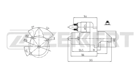 ZEKKERT AN1109 Стартер Peugeot Boxer 06-, Citroen Jumper 06-, Fiat Ducato (244,250) 05-