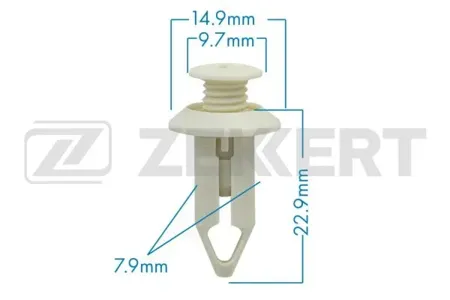 ZEKKERT BE1002 Клипса крепёжная бежевая General Motors (миним. кол-во заказа 10 шт)