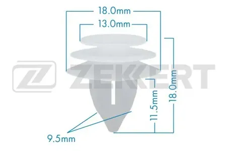 ZEKKERT BE1013 Клипса крепёжная Mazda (миним. кол-во заказа 10 шт)