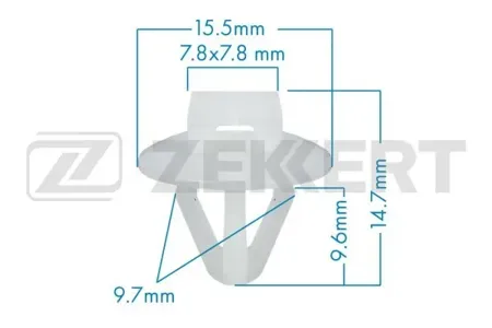 ZEKKERT BE1020 Клипса крепёжная General Motors , Toyota (миним. кол-во заказа 10 шт)