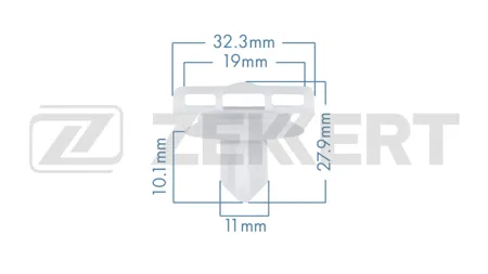 ZEKKERT BE1061 Клипса крепёжная Toyota (миним. кол-во заказа 10 шт)