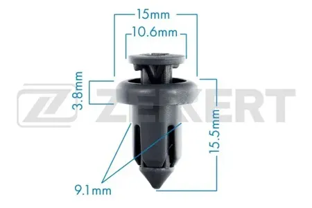 ZEKKERT BE1067 Клипса крепёжная Toyota (миним. кол-во заказа 10 шт)
