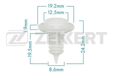 ZEKKERT BE1077 Клипса крепёжная Chrysler (миним. кол-во заказа 10 шт)