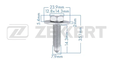 ZEKKERT BE1100 Зажим Mercedes (миним. кол-во заказа 10 шт)