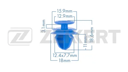 ZEKKERT BE1106 Клипса крепёжная Citroen , Peugeot (миним. кол-во заказа 10 шт)