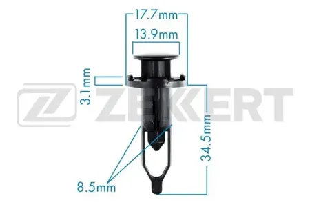 ZEKKERT BE1107 Клипса крепёжная Toyota (миним. кол-во заказа 10 шт)