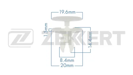 ZEKKERT BE1117 Зажим Jaguar (миним. кол-во заказа 10 шт)