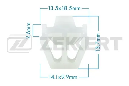 ZEKKERT BE1127 Клипса крепёжная Honda (миним. кол-во заказа 10 шт)