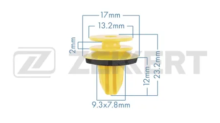ZEKKERT BE1135 Клипса крепёжная Mercedes (миним. кол-во заказа 10 шт)