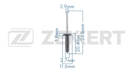 ZEKKERT BE1146 Заклёпка Nissan , General Motors , Renault (миним. кол-во заказа 10 шт)