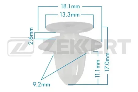 ZEKKERT BE1211 Клипса крепёжная BMW (миним. кол-во заказа 10 шт)