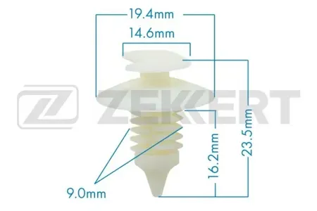 ZEKKERT BE1219 Клипса крепёжная Renault , VAG (миним. кол-во заказа 10 шт)