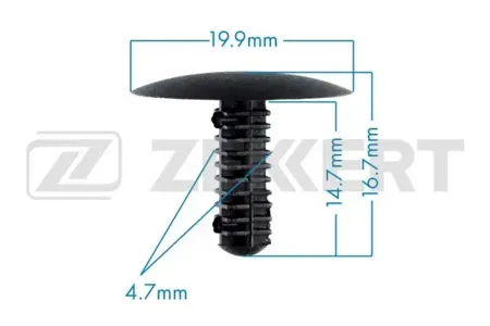 ZEKKERT BE1255 Клипса крепёжная Toyota (миним. кол-во заказа 10 шт)