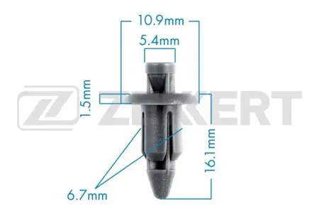 ZEKKERT BE1271 Клипса крепёжная Toyota (миним. кол-во заказа 10 шт)