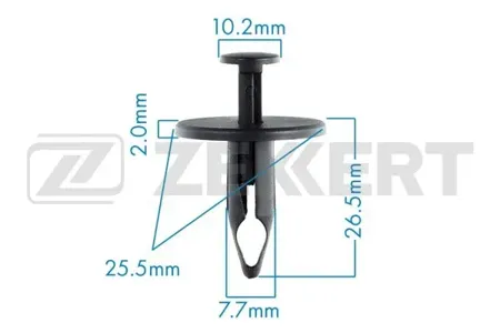 ZEKKERT BE1388 Клипса крепёжная Ford (миним. кол-во заказа 10 шт)