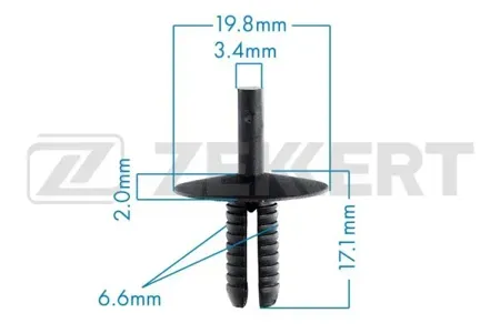 ZEKKERT BE1470 Клипса крепёжная BMW (миним. кол-во заказа 10 шт)
