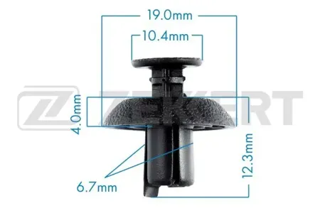 ZEKKERT BE1512 Клипса крепёжная Toyota (миним. кол-во заказа 10 шт)