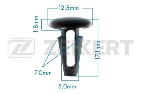 ZEKKERT BE1581 Клипса крепёжная Nissan , Toyota (миним. кол-во заказа 10 шт)