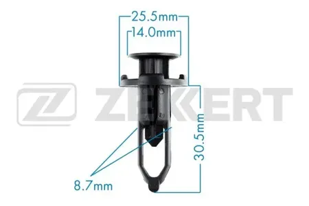 ZEKKERT BE1585 Клипса крепёжная Toyota (миним. кол-во заказа 10 шт)