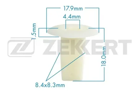ZEKKERT BE1596 Клипса крепёжная Mitsubishi , Nissan , Toyota (миним. кол-во заказа 10 шт)