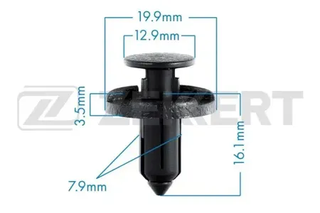 ZEKKERT BE1639 Клипса крепёжная Nissan (миним. кол-во заказа 10 шт)